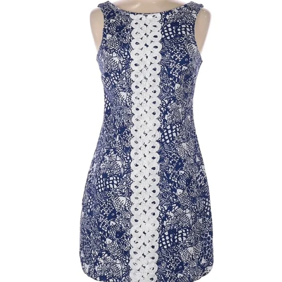 Lilly Pulitzer | Dresses | Lilly Pulitzer For Target Upstream Lace Trim  Exposed Zip Barbie Sheath Dress 8 | Poshmark
